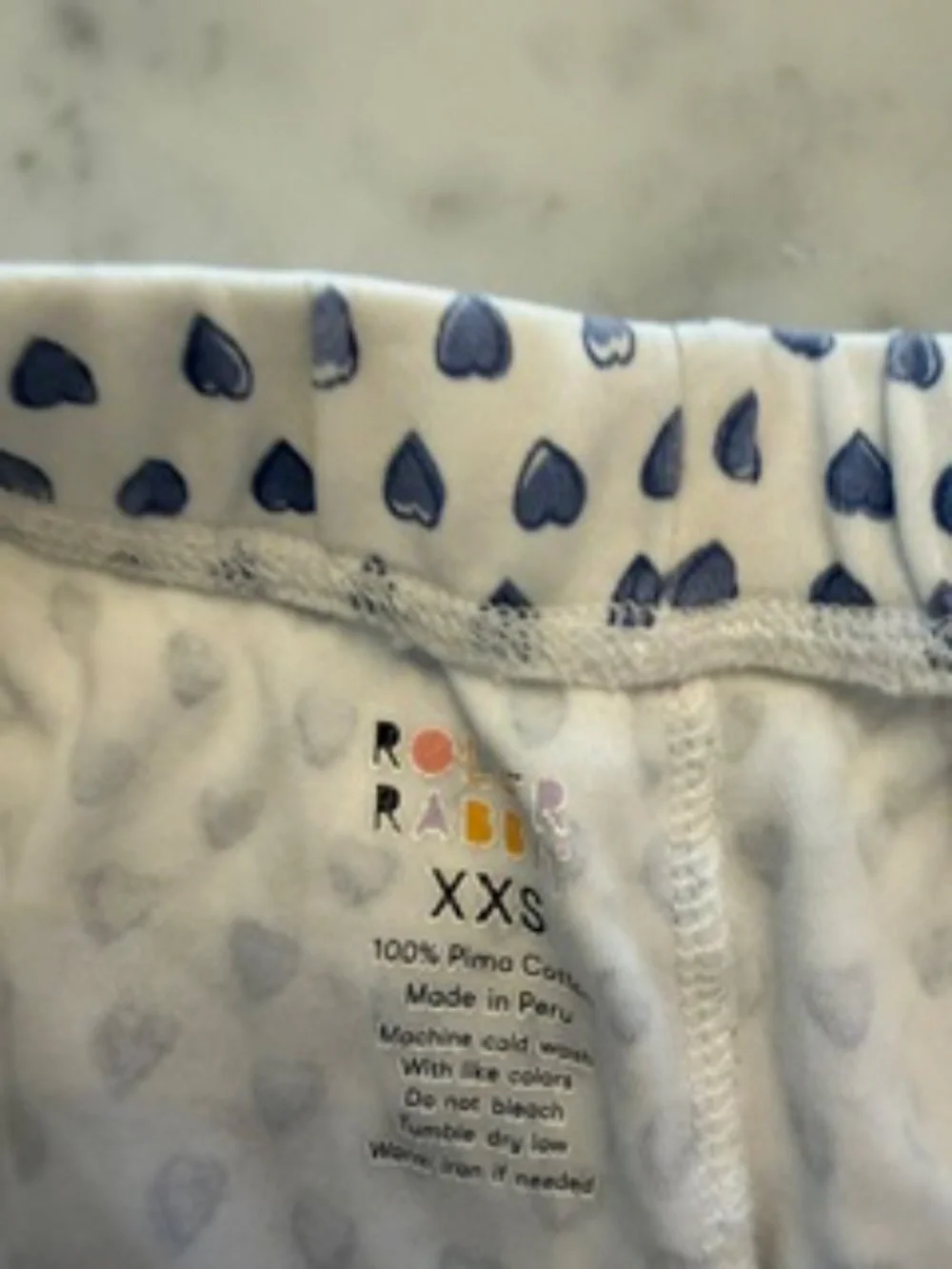 Fiora Pajama Blue Heart Print